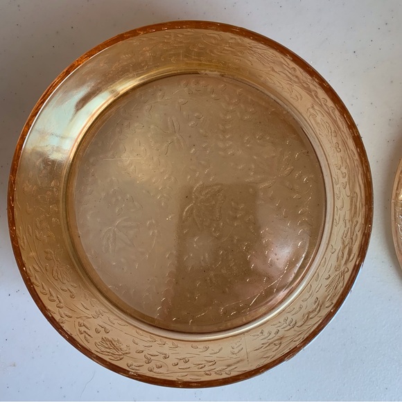 Iridescent Gold Carnival Jeannette Louisa Floragold Candy Cheese Dish & Lid - Picture 6 of 9